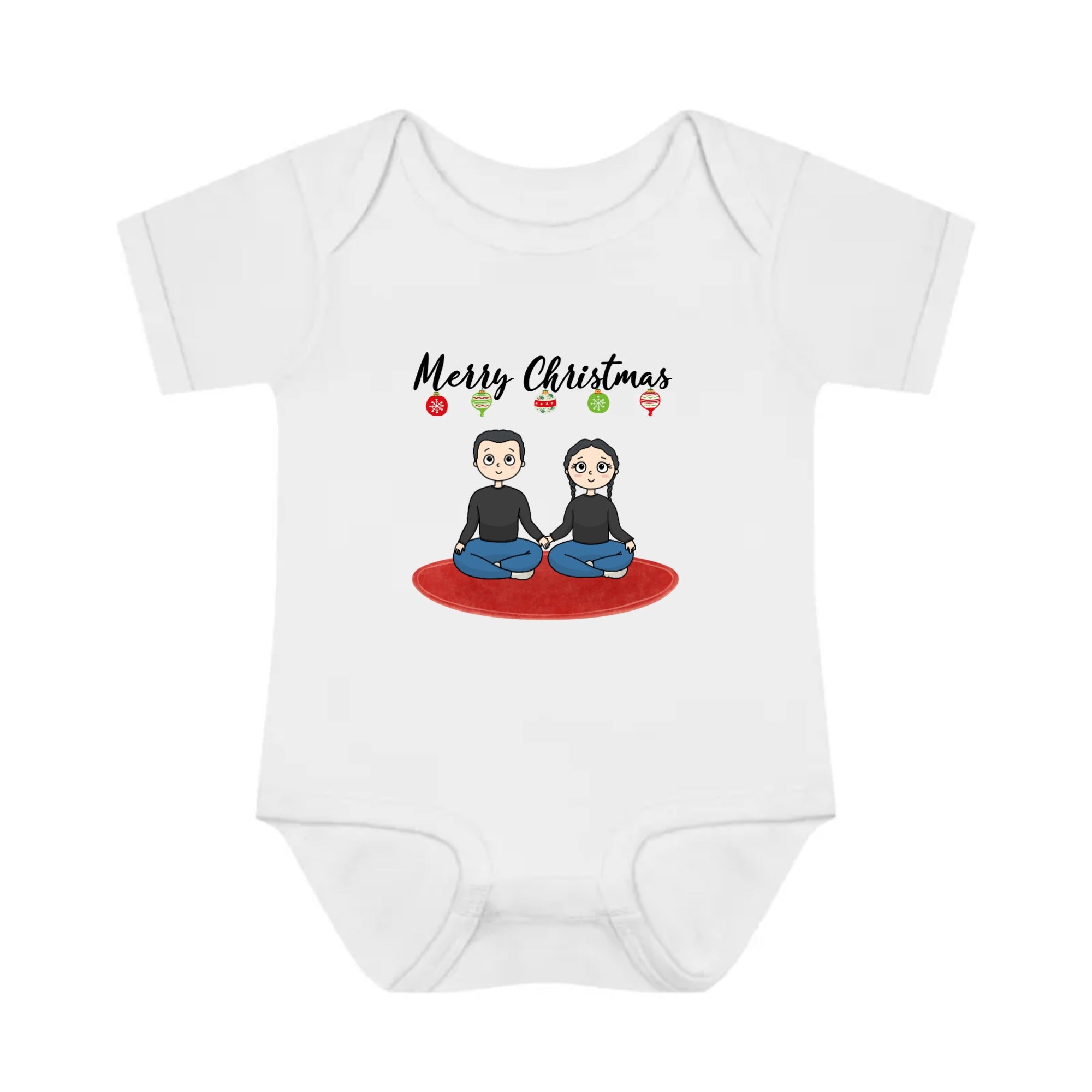 Merry Christmas | Infant Baby Rib Bodysuit